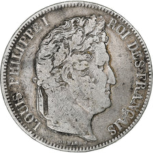 France, Louis-Philippe, 5 Francs, 1841, Lille, VF(20-25), Silver, KM:749.13
