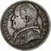 ITALIAN STATES, PAPAL STATES, Pius IX, 2 Lire, 1867, Roma, EF(40-45), Silver