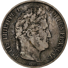 Frankreich, Louis-Philippe, 5 Francs, 1844, Strasbourg, SS, Silber, KM:749.3