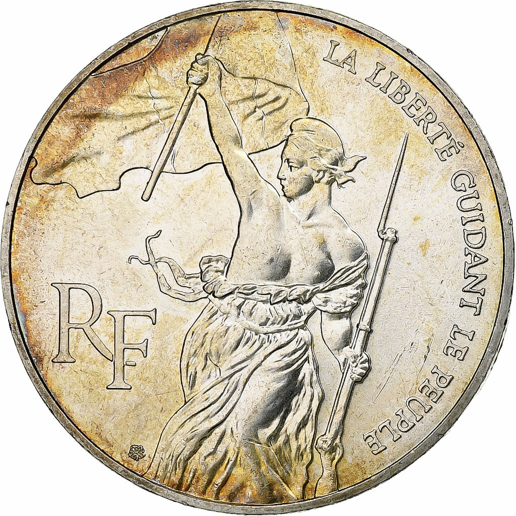 France, Liberté guidant le peuple, 100 Francs, 1993, Paris, AU(55-58), Silver