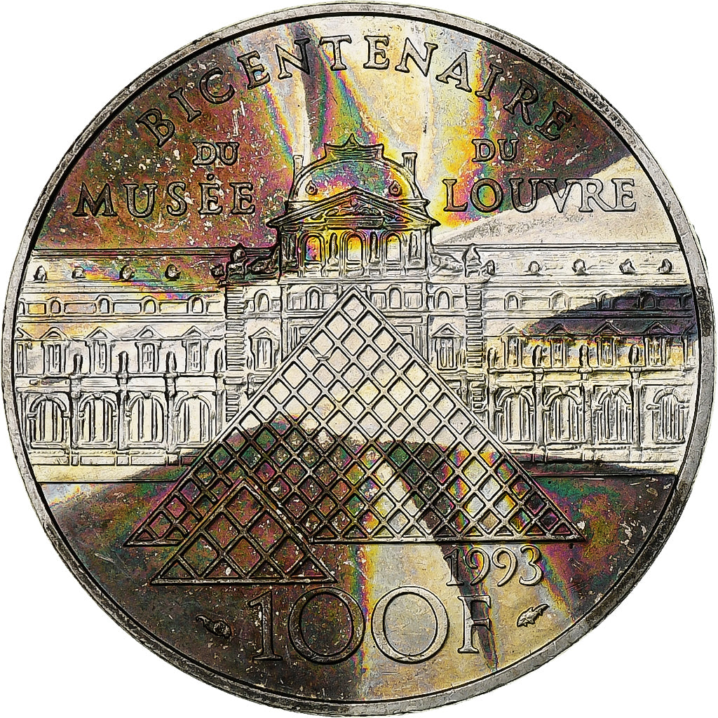 France, Liberté guidant le peuple, 100 Francs, 1993, Paris, AU(55-58), Silver
