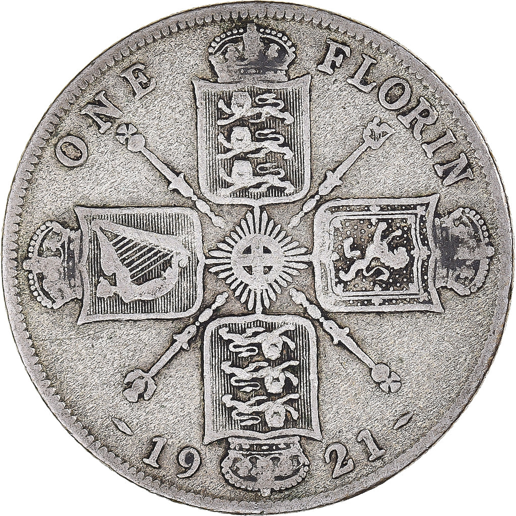 Moneta, Gran Bretagna, Florin, Two Shillings, 1921