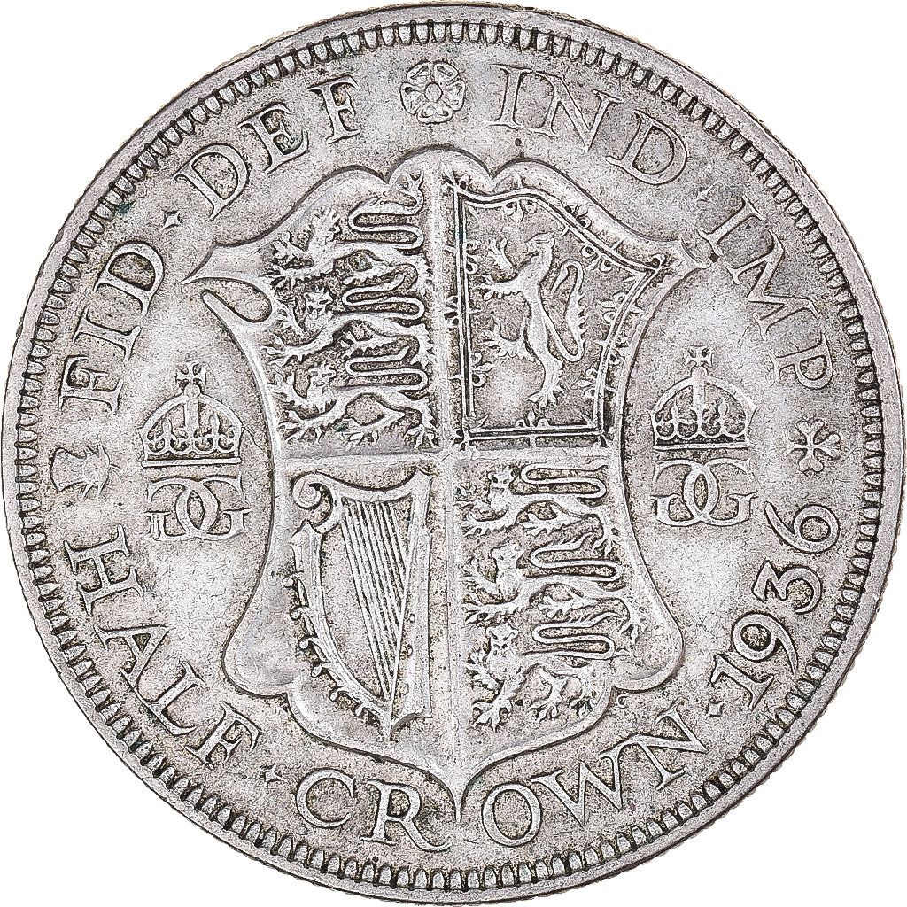 Monnaie, Grande-Bretagne, 1/2 Crown, 1936