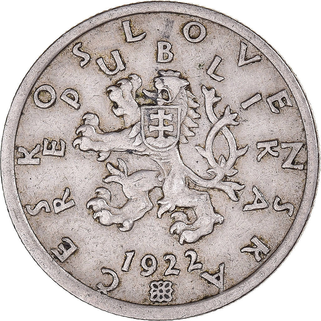 Monnaie, Tchécoslovaquie, 50 Haleru, 1922