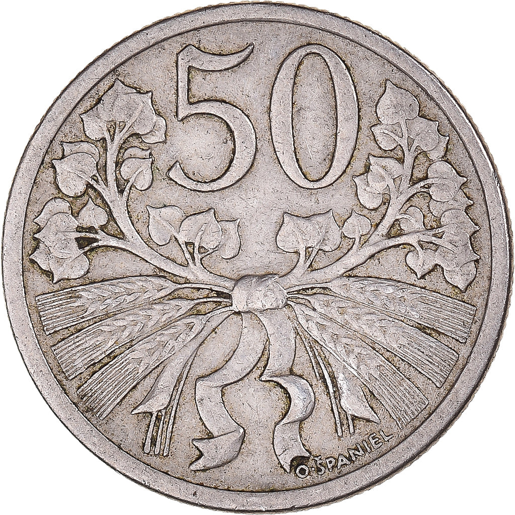 Monnaie, Tchécoslovaquie, 50 Haleru, 1922