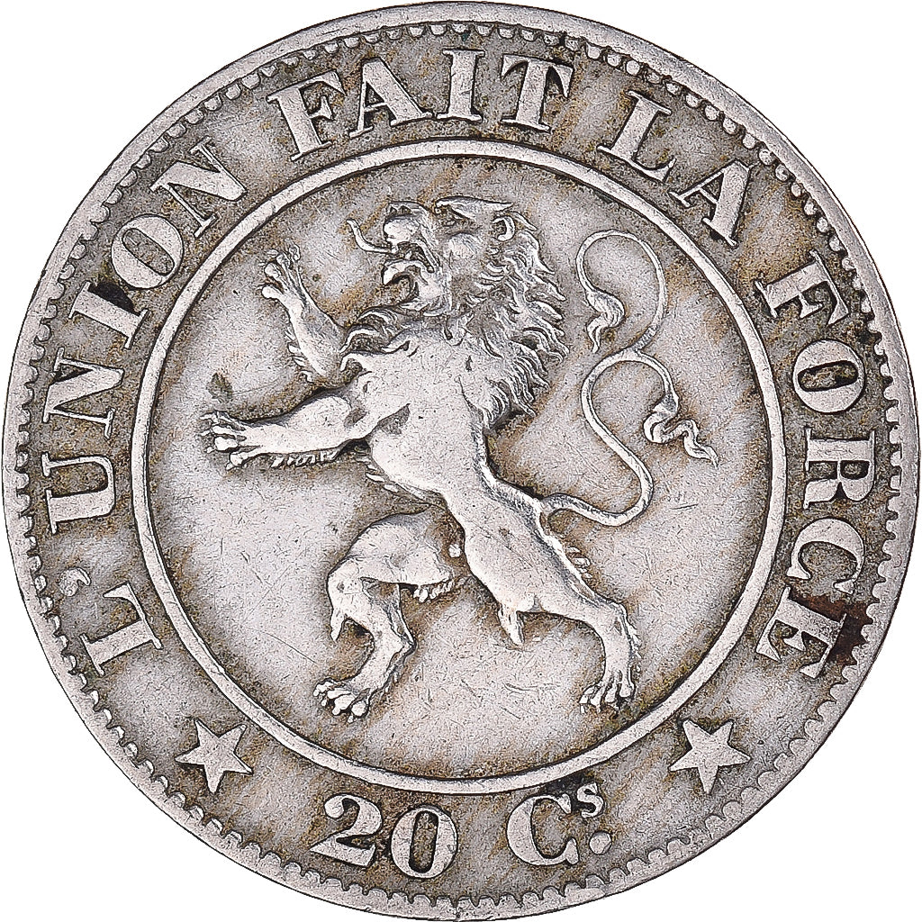 Moneta, Belgio, 20 Centimes, 1861