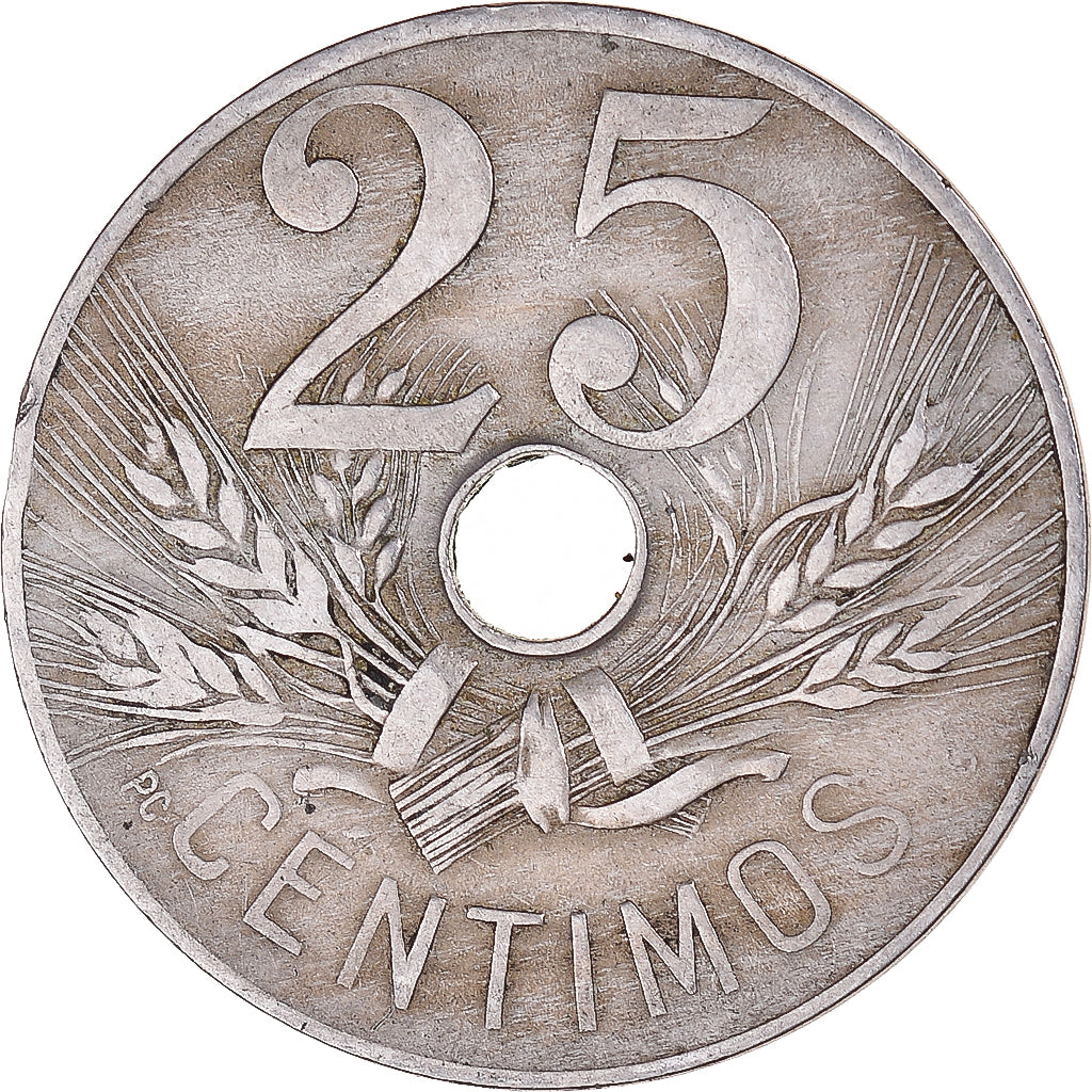 Moneta, Hiszpania, 25 Centimos, 1927