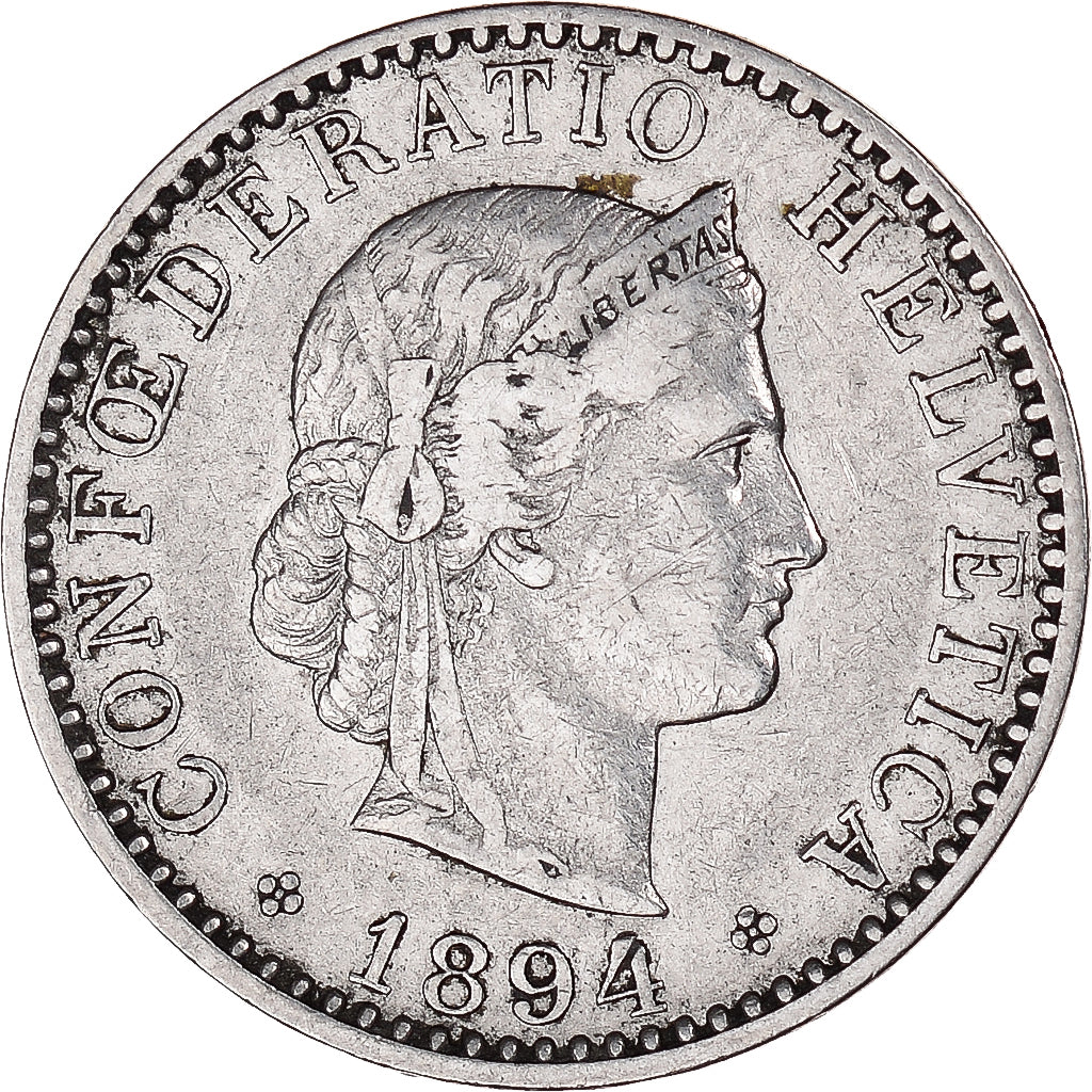 Coin, Switzerland, 20 Rappen, 1894