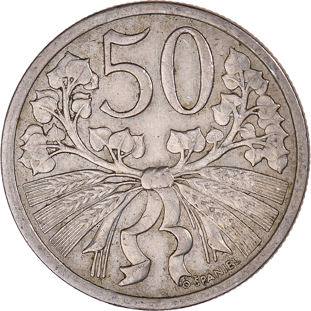 Coin, Czechoslovakia, 50 Haleru, 1921