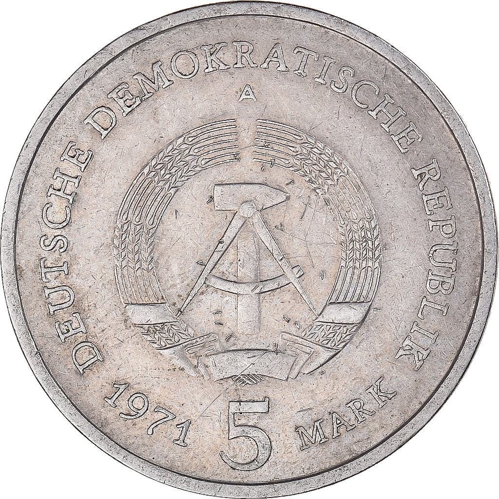 Moneda, REPÚBLICA DEMOCRÁTICA ALEMANA, 5 Mark, 1971