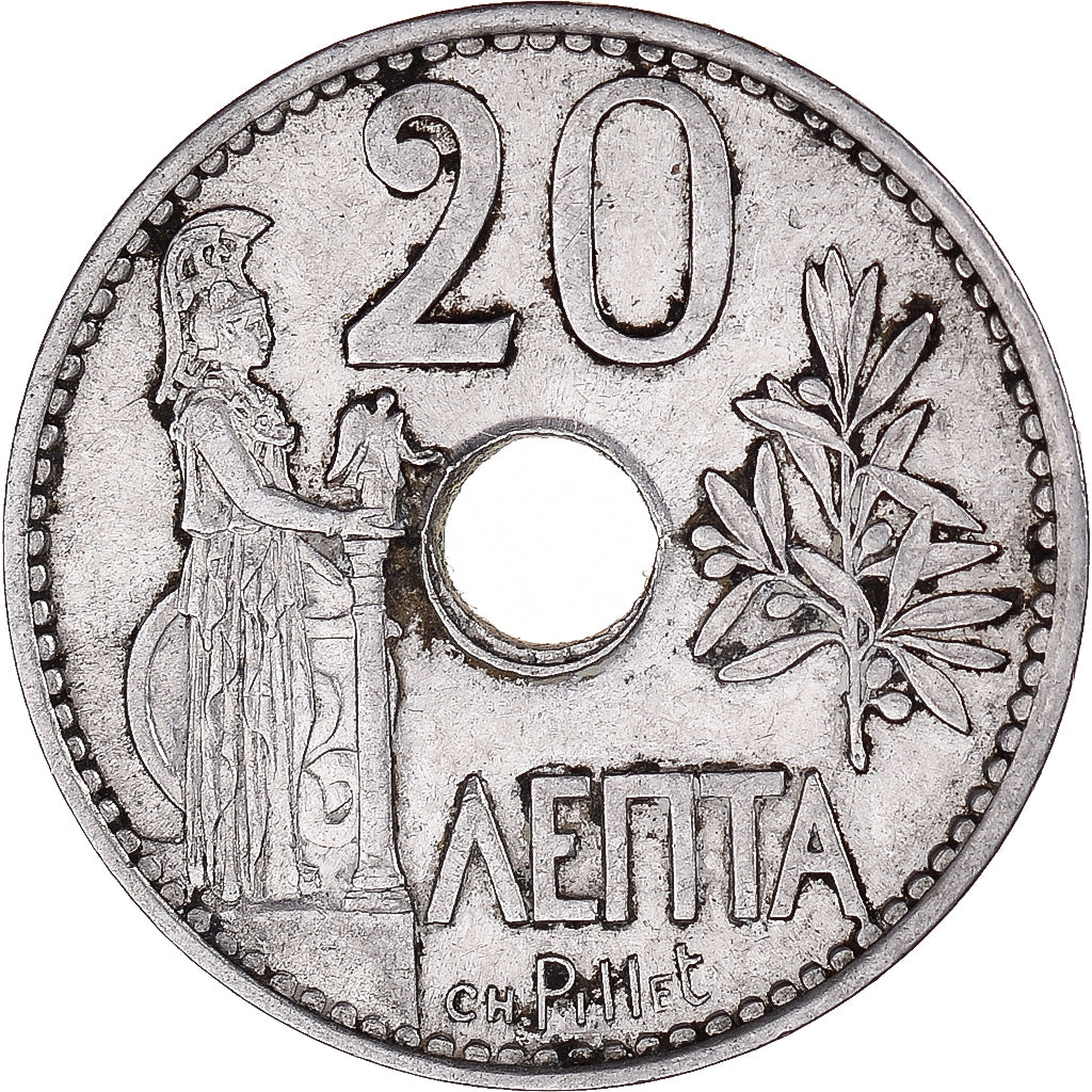 Moneta, Grecja, 20 Lepta, 1912