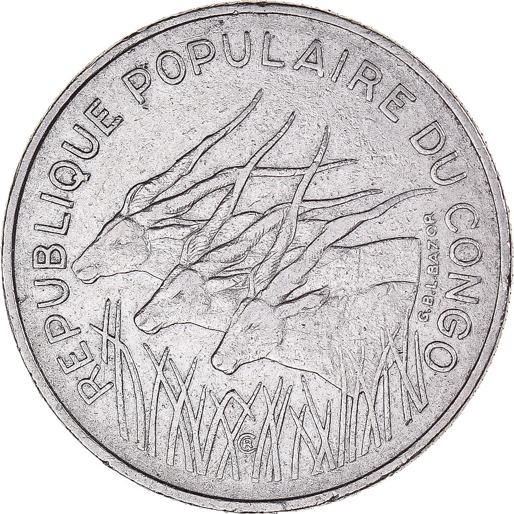 Moneta, Congo, 100 Francs, 1975