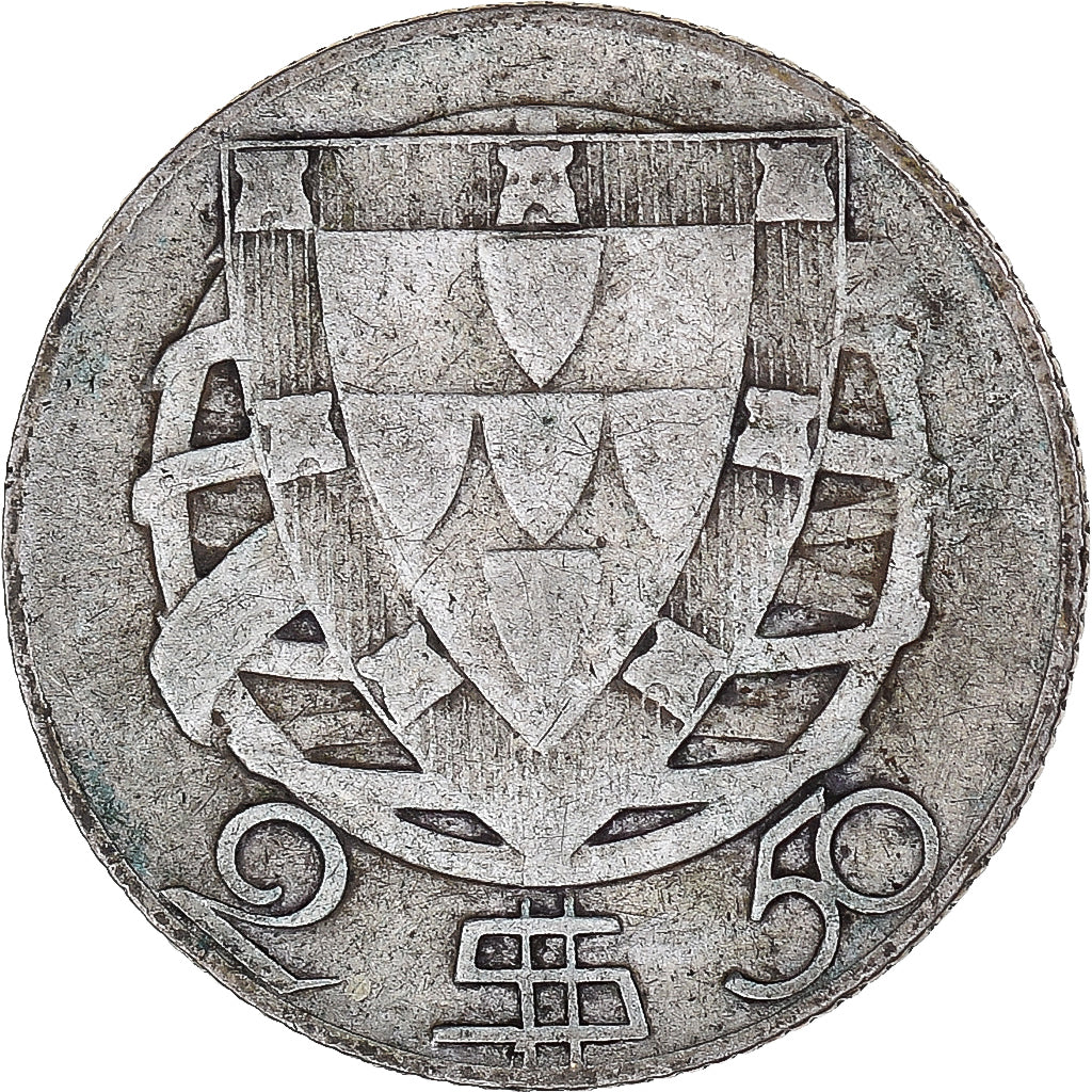 Coin, Portugal, 2-1/2 Escudos, 1945