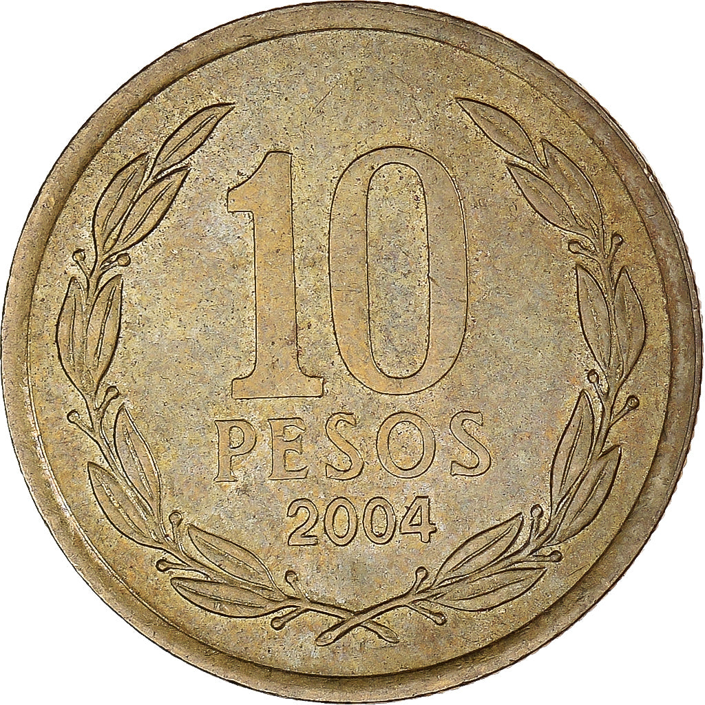 Monnaie, Chili, 10 Pesos, 2004