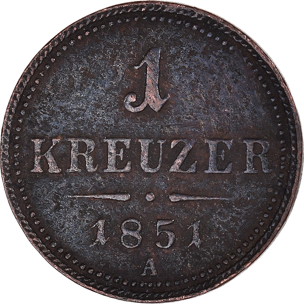 Münze, Deutsch Staaten, Kreuzer, 1851