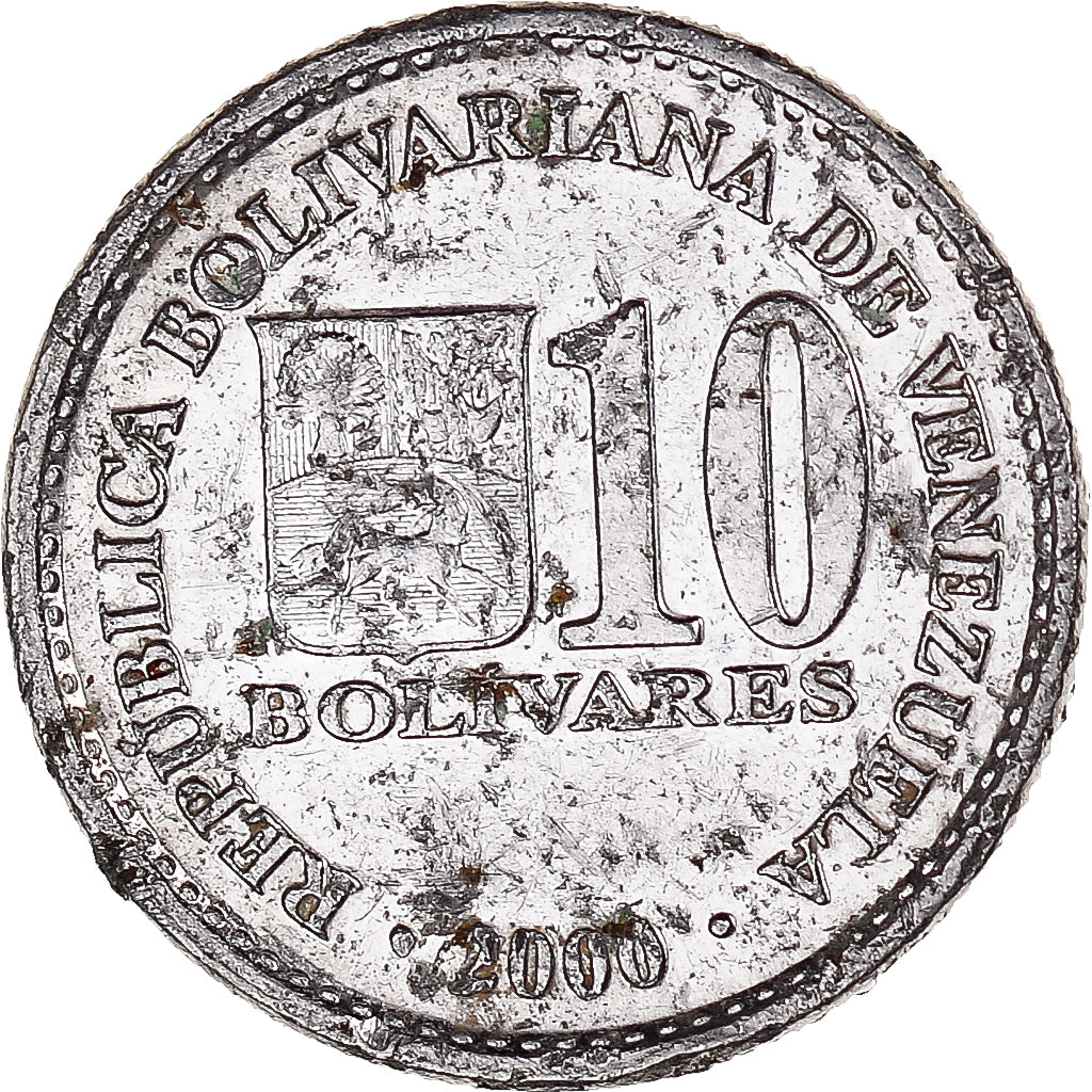 Moeda, Venezuela, 10 Bolívares, 2000