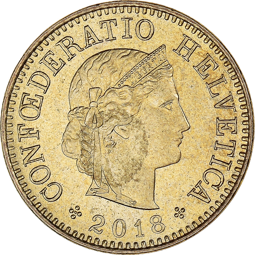 Münze, Schweiz, 5 Rappen, 2018