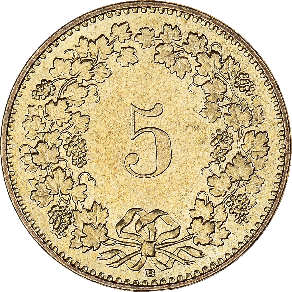 Münze, Schweiz, 5 Rappen, 2018