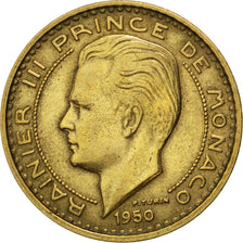 MONACO, 50 Francs, Cinquante, 1950, KM #132, EF(40-45), Aluminum-Bronze, 8.13