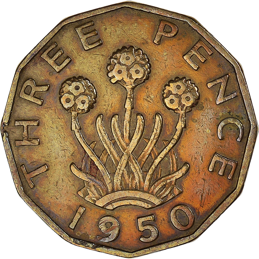 Coin, Great Britain, 3 Pence, 1950