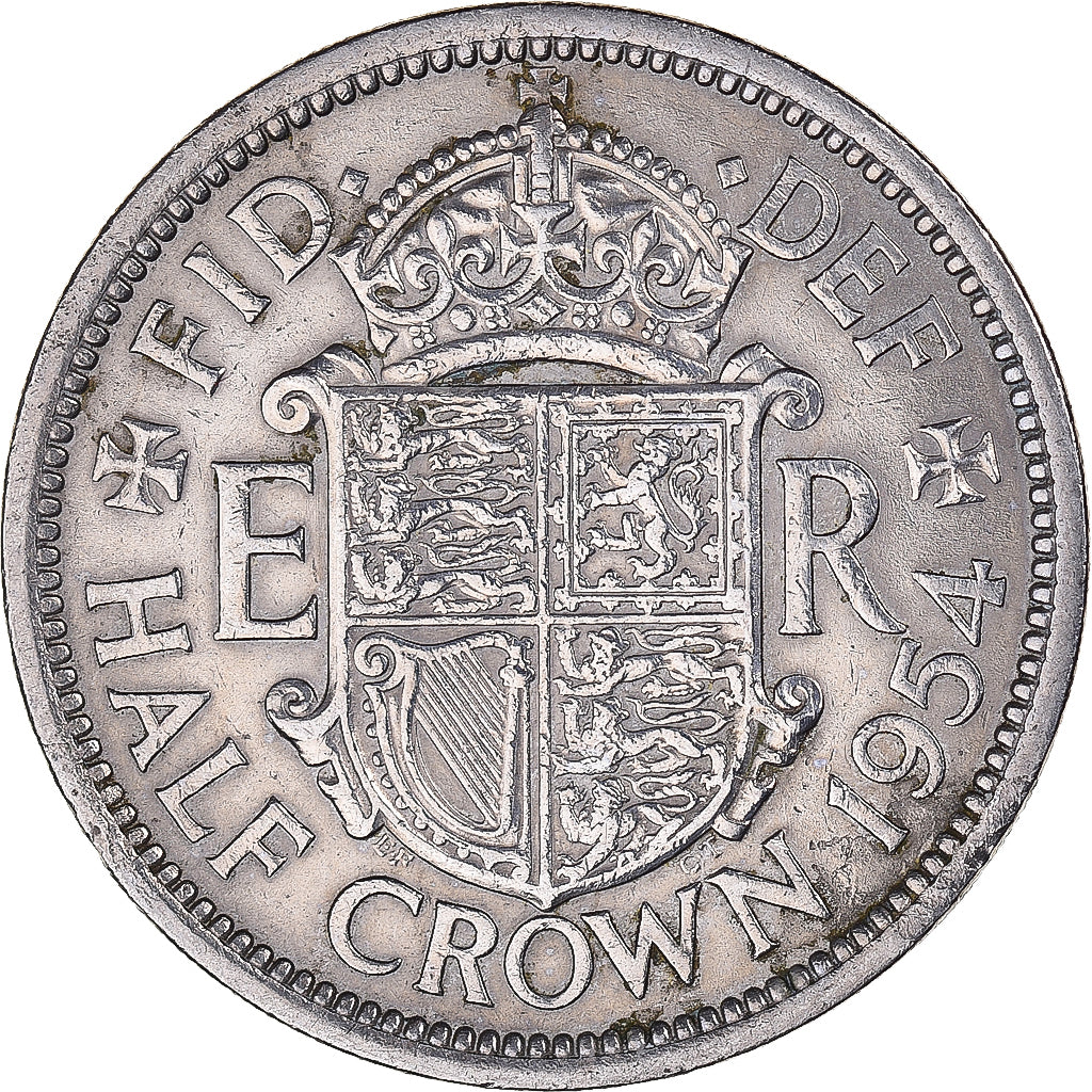 Munten, Groot Bretagne, 1/2 Crown, 1954