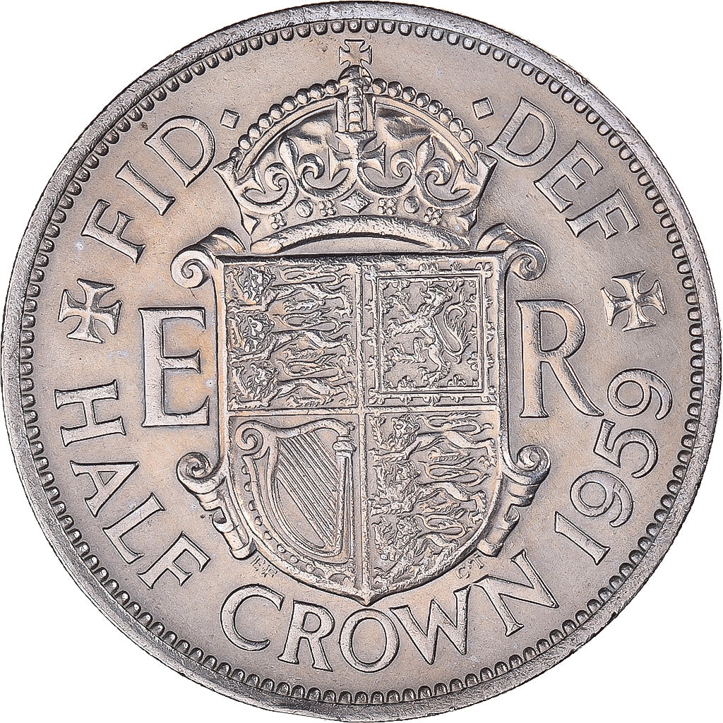 Moneta, Wielka Brytania, 1/2 Crown, 1959