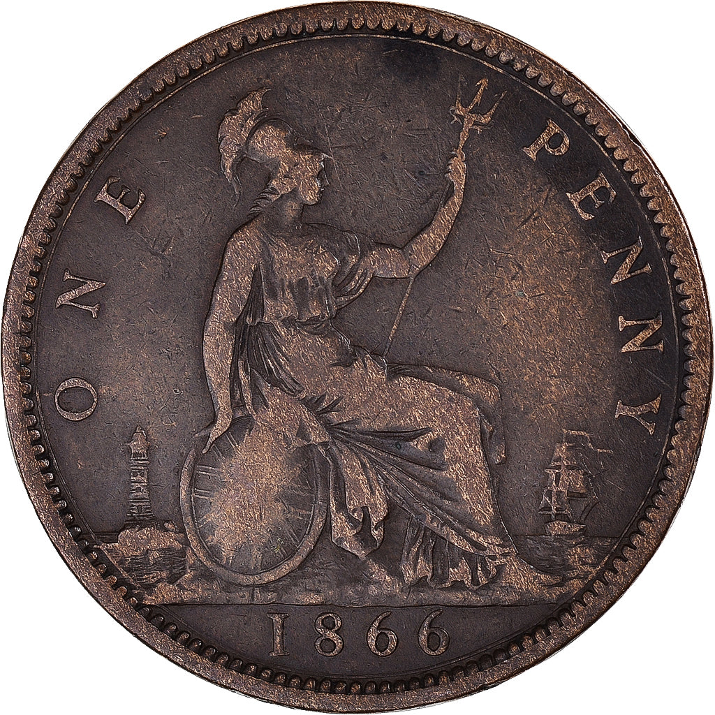 Monnaie, Grande-Bretagne, Penny, 1866