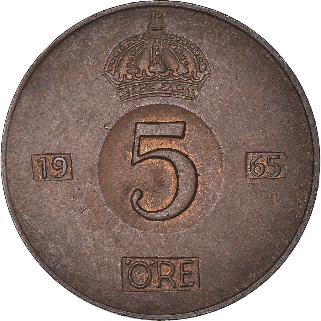 Moneta, Szwecja, 5 Öre, 1965