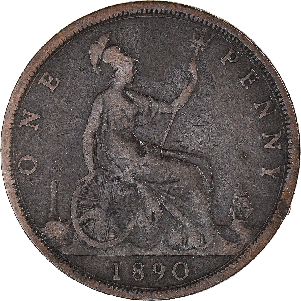 Münze, Großbritannien, Penny, 1890