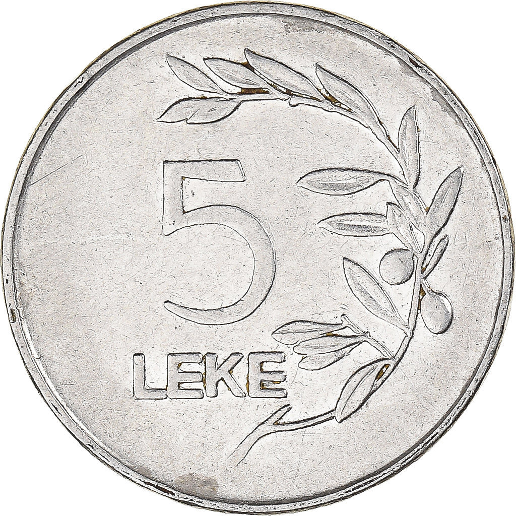 Coin, Albania, 5 Lekë, 1995