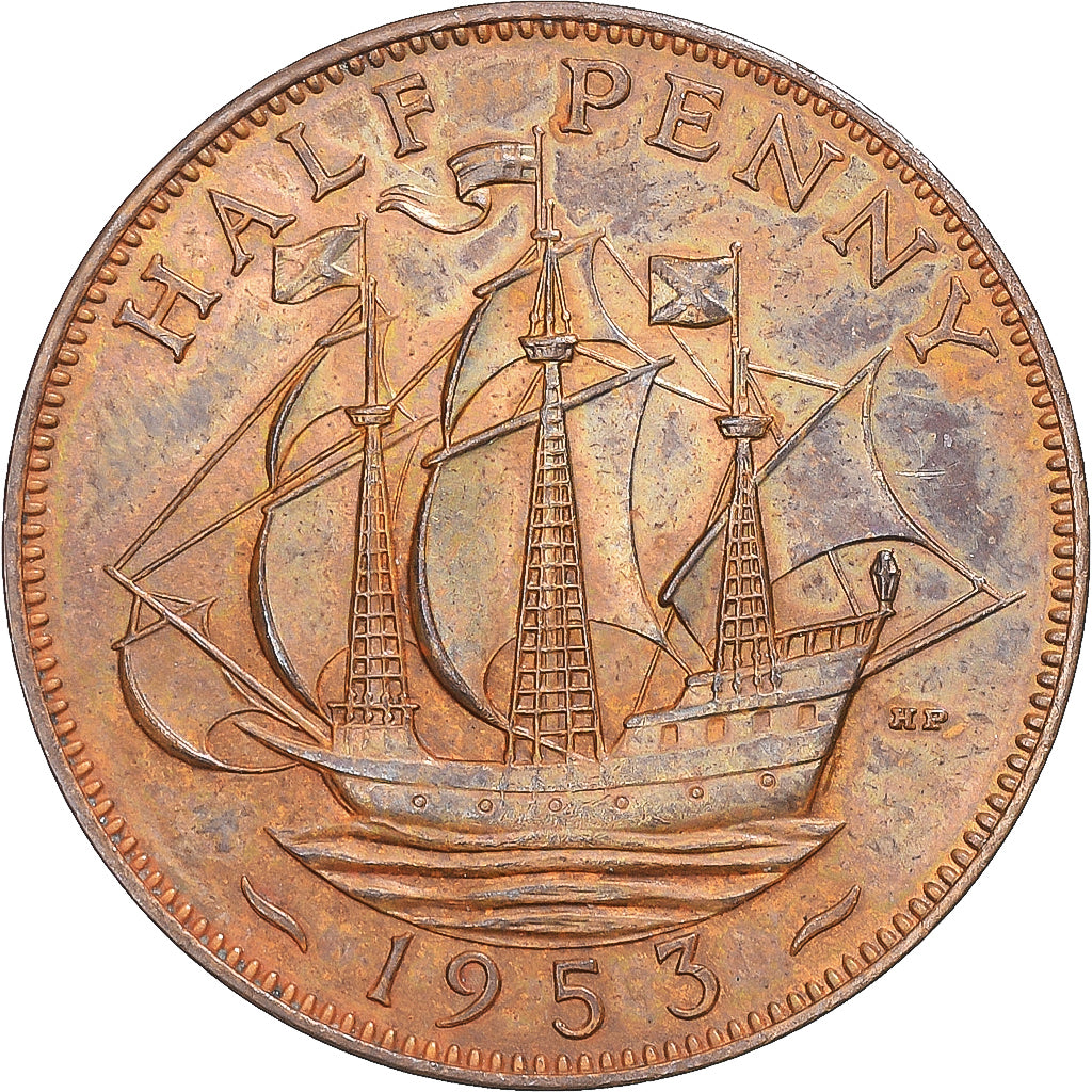 Moneta, Gran Bretagna, 1/2 Penny, 1953