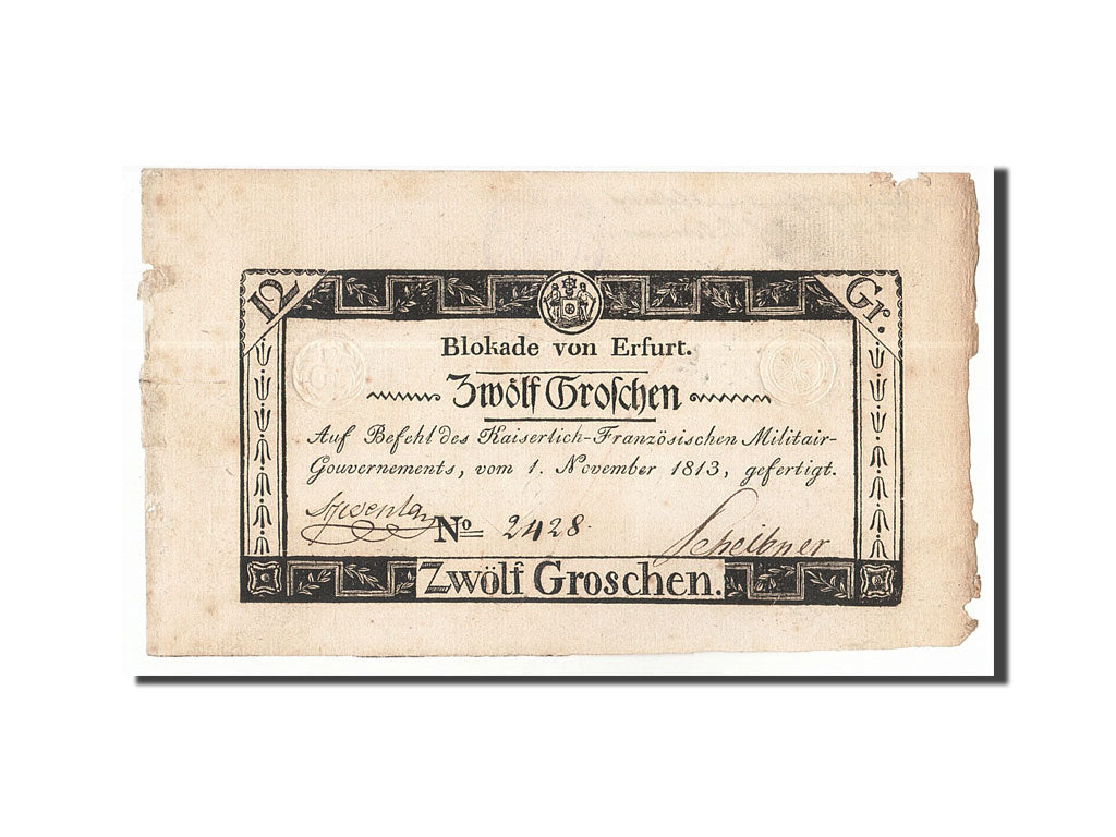 Germany, 12 Groschen, 1813, KM #S1465b, 1813-11-01, AU(55-58)