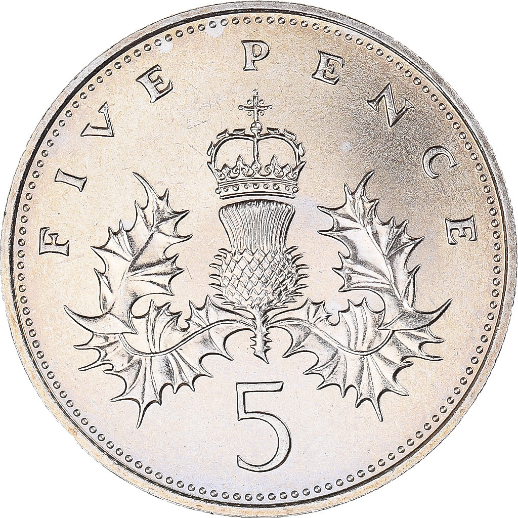 Coin, Great Britain, 5 Pence, 1984