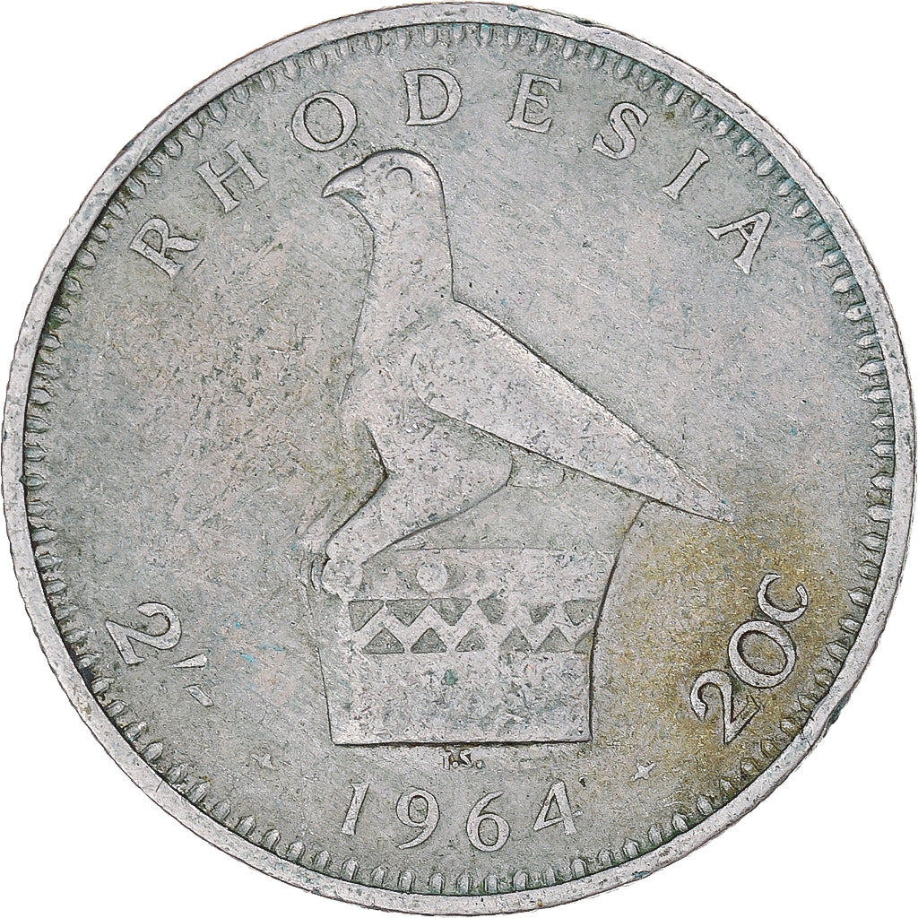 Coin, Rhodesia, 2 Shillings = 20 Cents, 1964