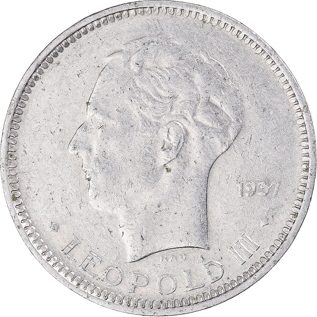 Moneta, Belgio, 5 Francs, 5 Frank, 1937