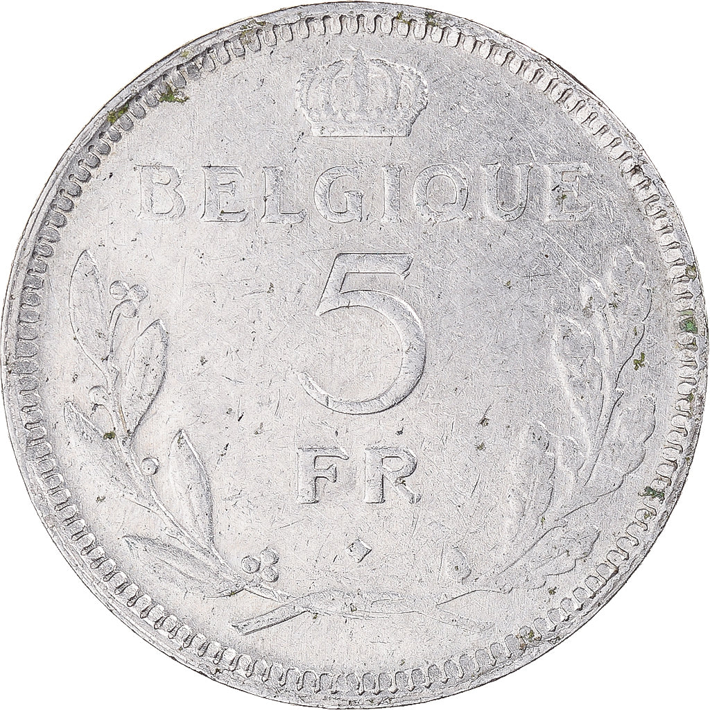 Moneta, Belgio, 5 Francs, 5 Frank, 1937