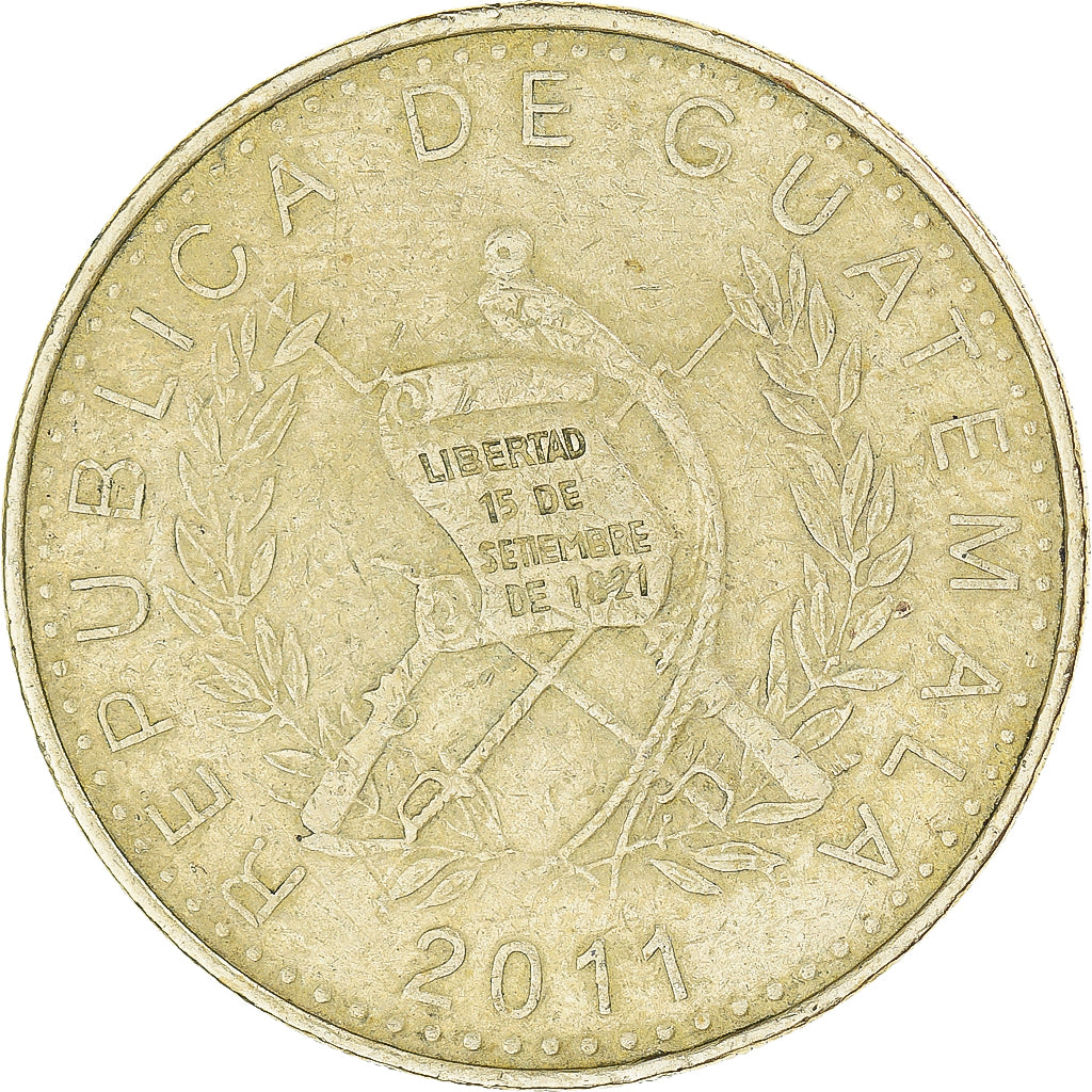 Coin, Guatemala, Quetzal, 2011