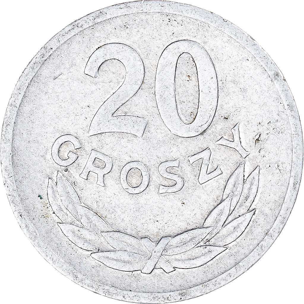 Moneta, Polonia, 20 Groszy, 1968