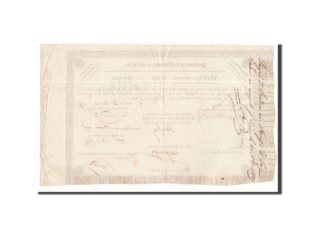 Banknote, Senegal, 500 Francs, 1829, 1829-03-02, AU(50-53)