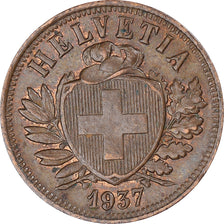 Münze, Schweiz, 2 Rappen, 1937