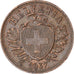 Münze, Schweiz, 2 Rappen, 1937