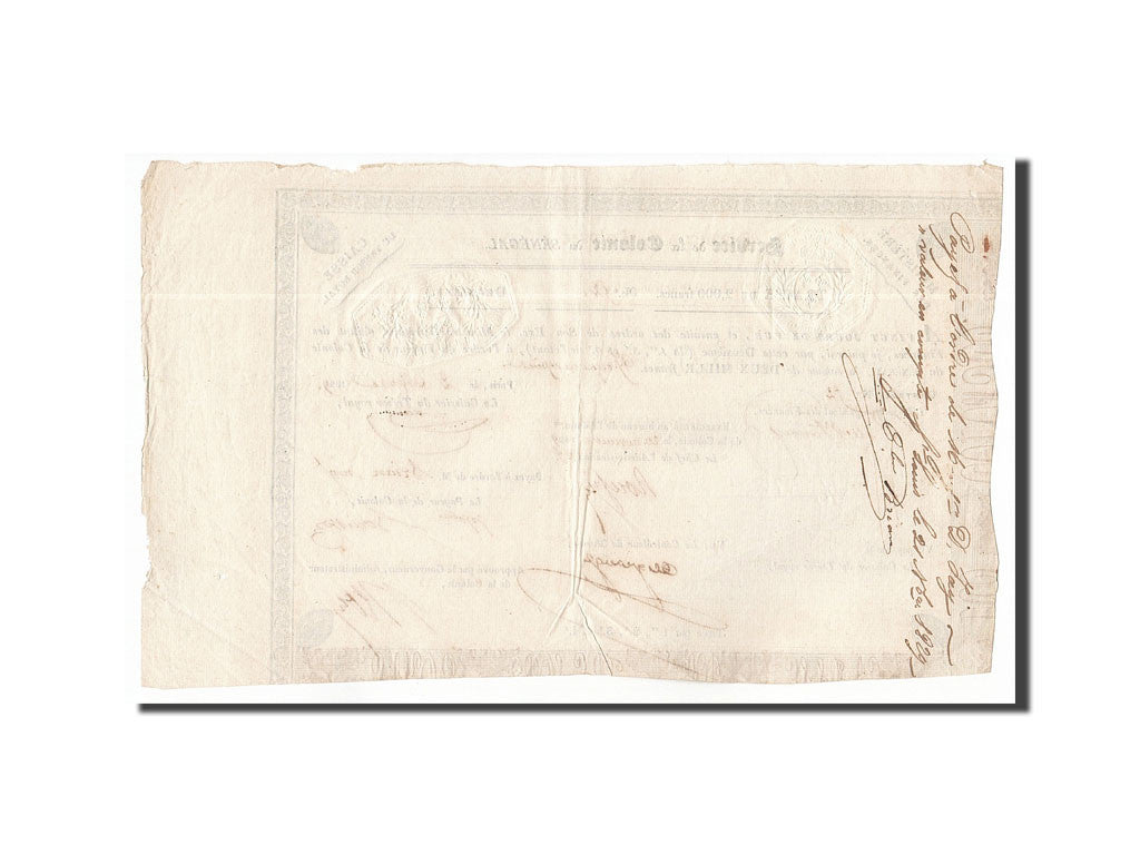 Senegal, 2000 Francs, 1829-03-02, Traite Trésor Royal, AU(50-53)