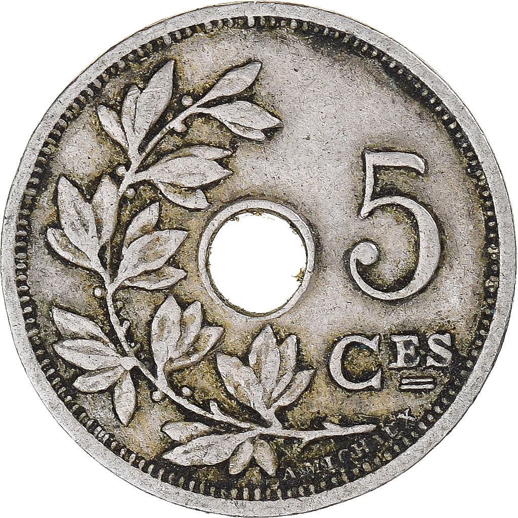 Moneda, Bélgica, 5 Centimes, 1902