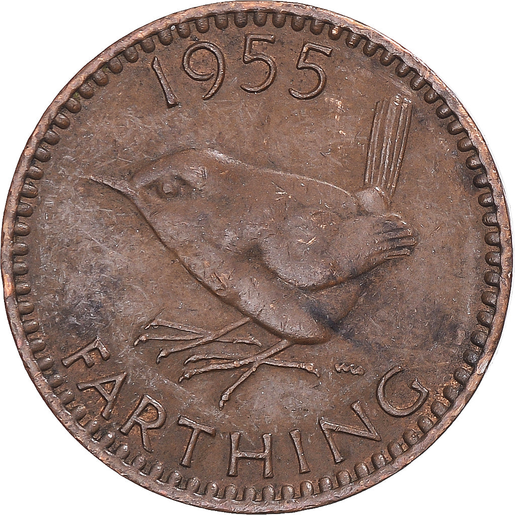 Monnaie, Grande-Bretagne, Farthing, 1955