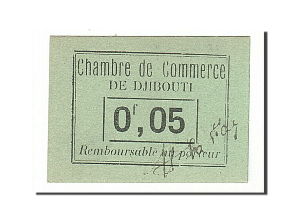 French Somaliland, 5 Centimes, 1919, KM #21, UNC(65-70)