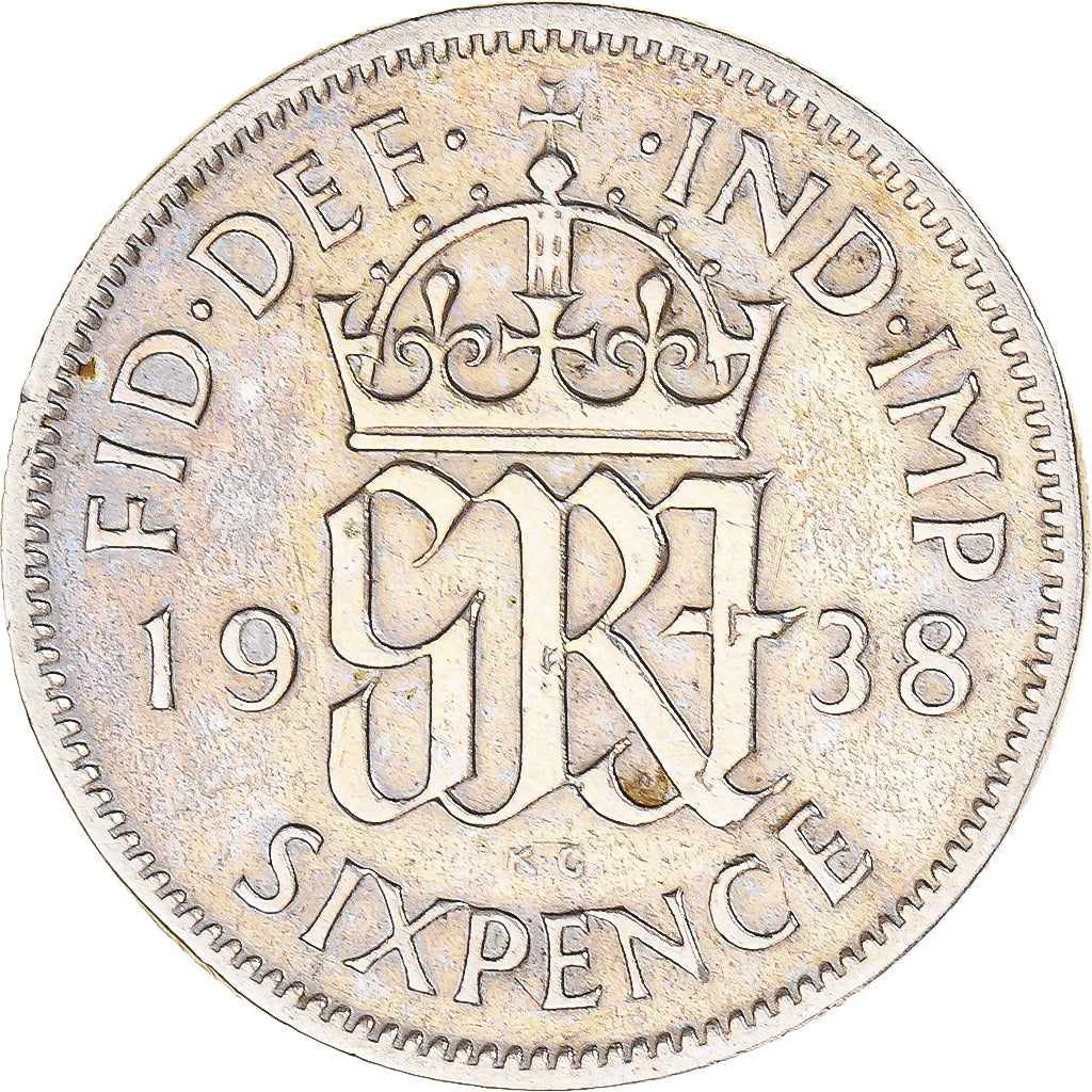 Moneta, Wielka Brytania, 6 Pence, 1938