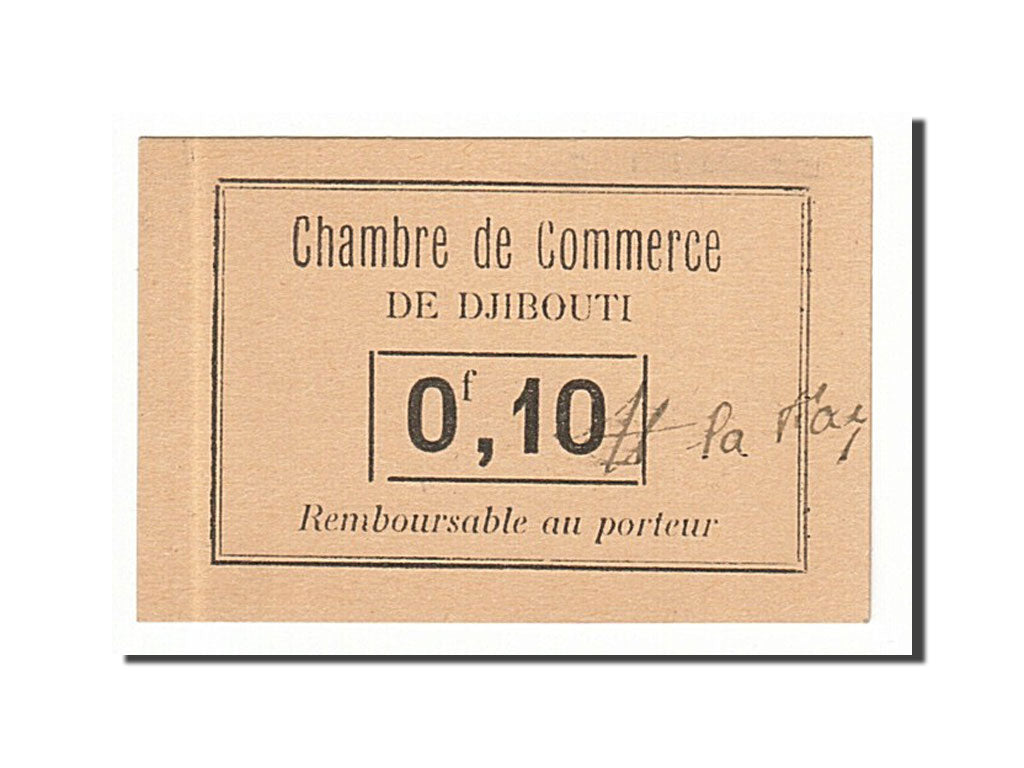 Djibouti, Chambre de Commerce, 0,10 Franc Non daté (1919), Pick 22