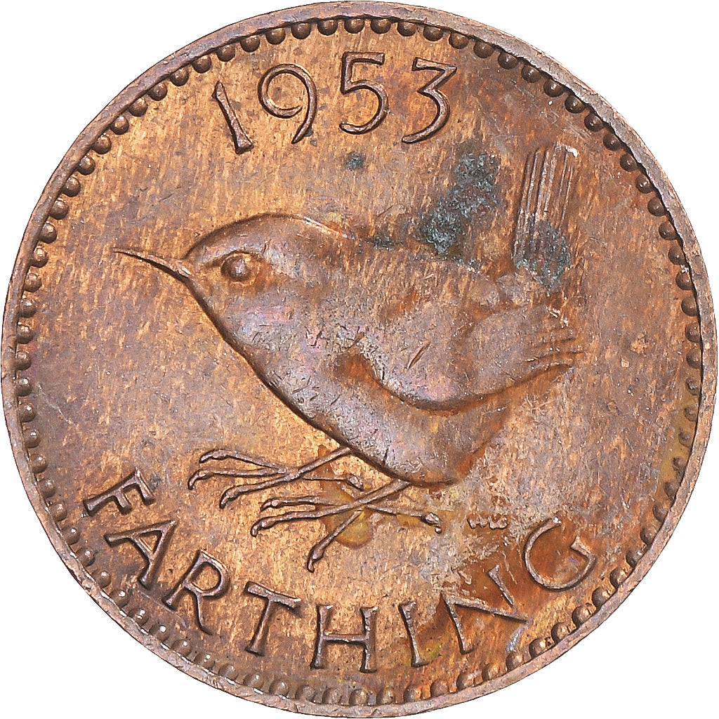 Coin, Great Britain, Farthing, 1953
