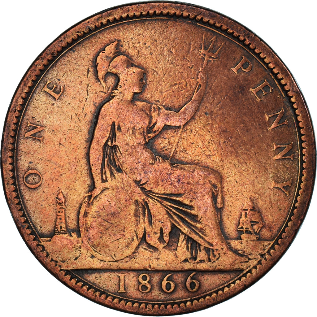 Coin, Great Britain, Penny, 1866