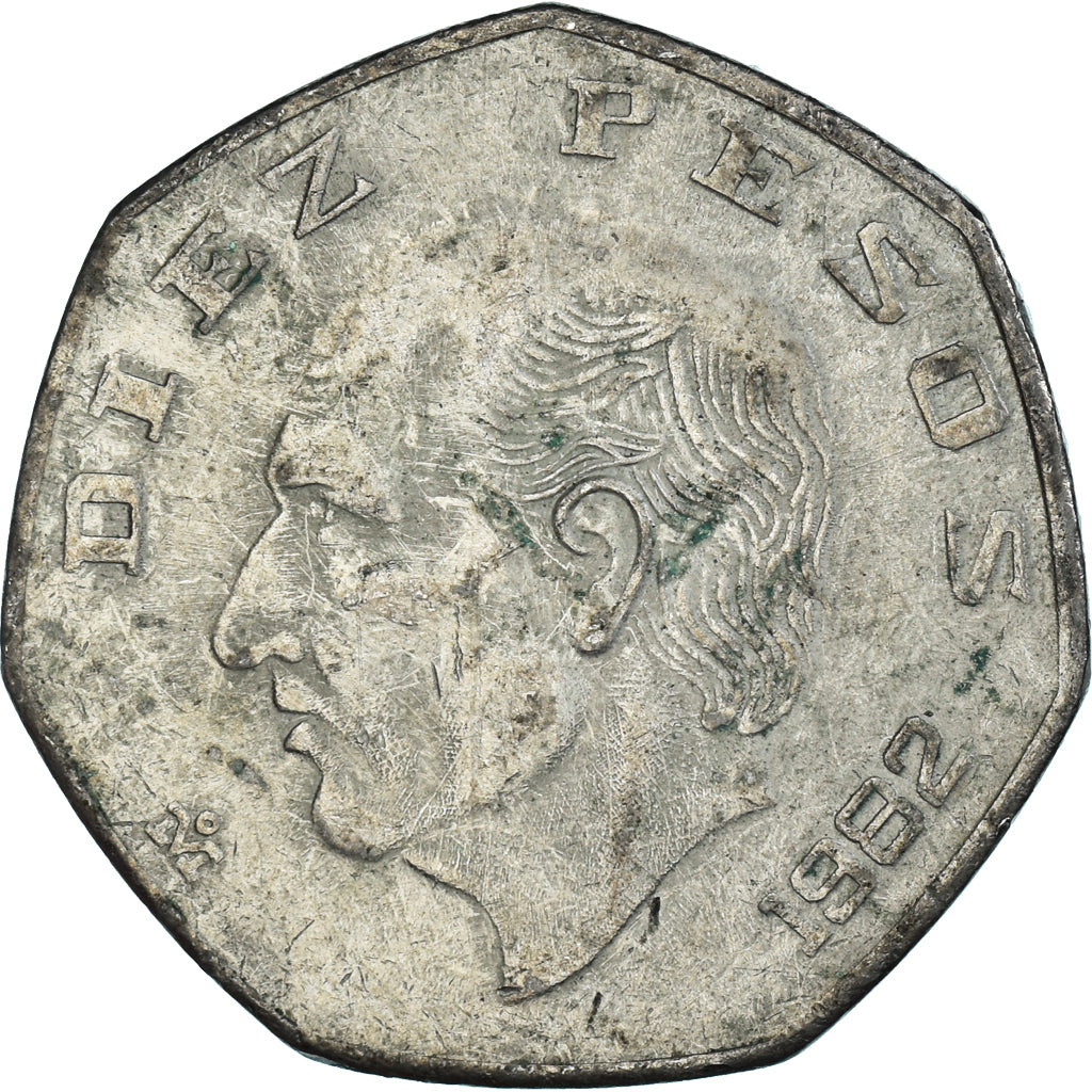 Moeda, México, 10 Pesos, 1982